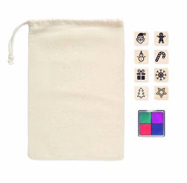 Logotrade corporate gift image of: 8 wooden Christmas stamps set